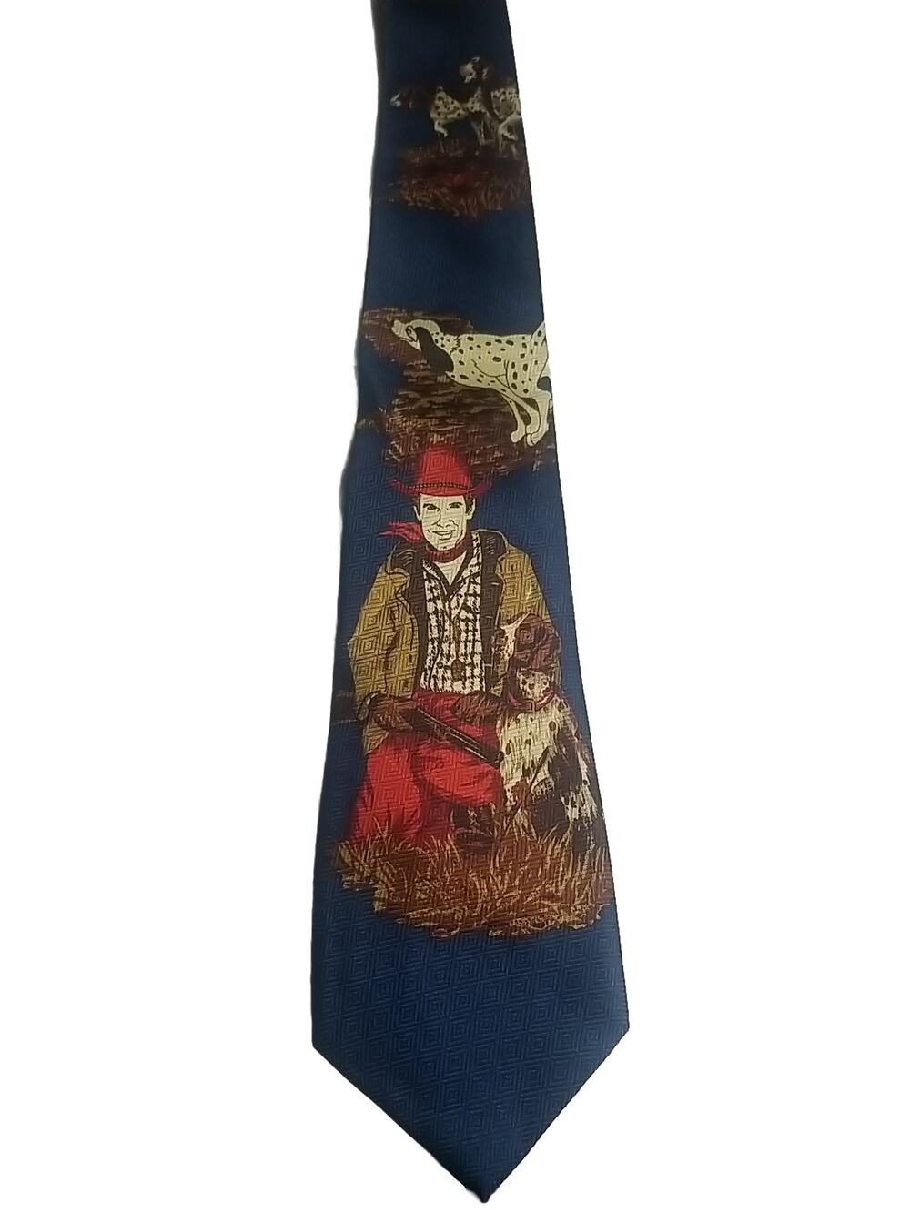 Vintage Museo Hand Made Weastern Hunting Neck Tie Necktie